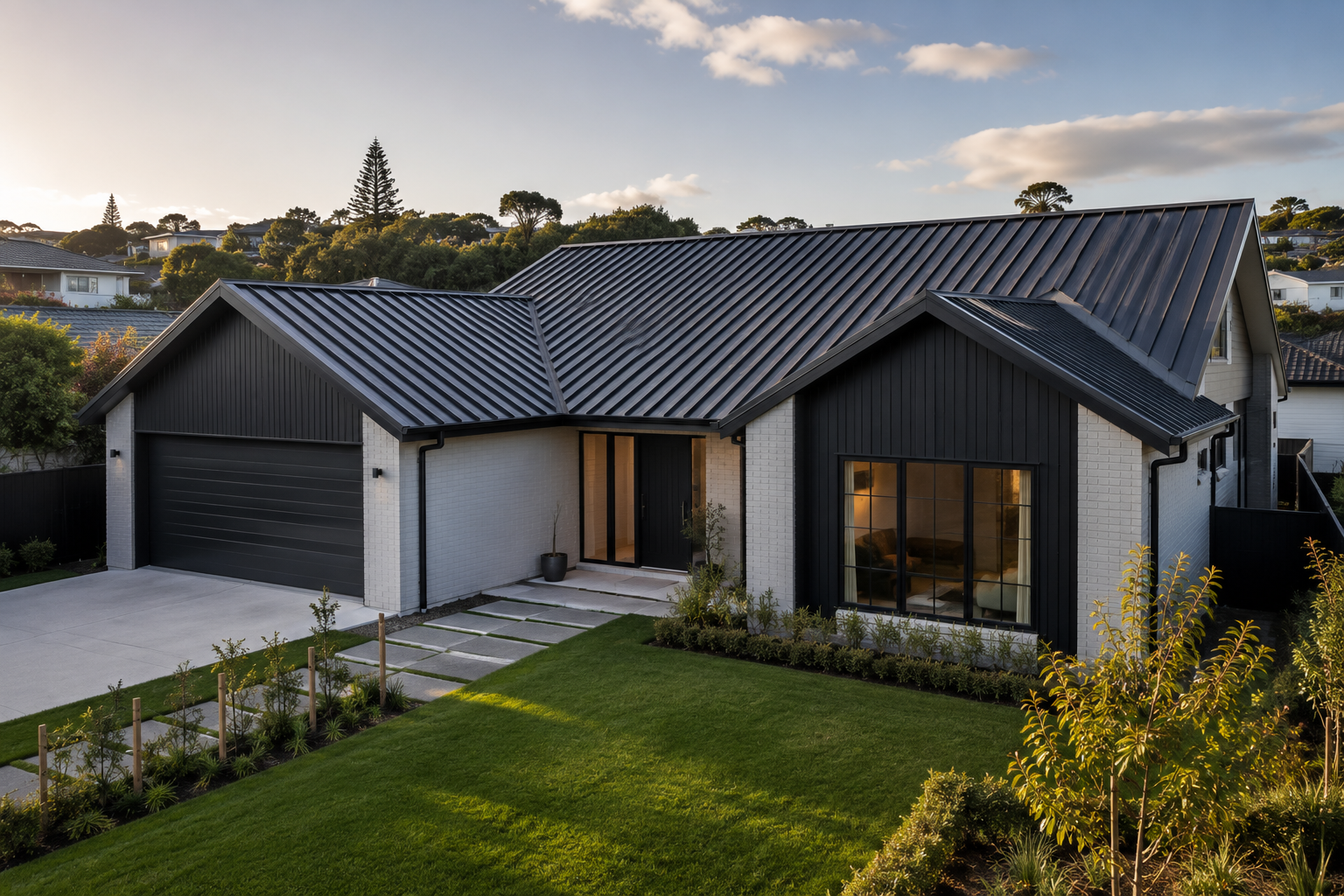 Contemporary Auckland home with a new metal roof